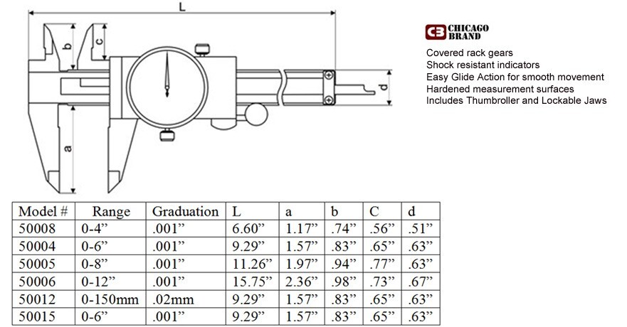 12" dial caliper gold face