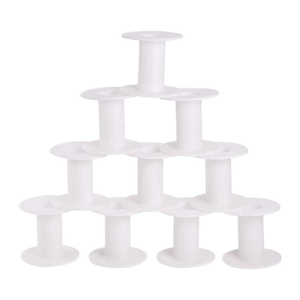 PH PandaHall 20pcs Empty Plastic Spools, 2 Inch Ribbon Spool White Wire Spool...