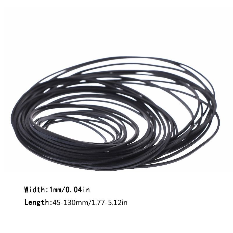Rubber Belts for Electronics Universal Assorted Drive Flat Cassette Tape DVD