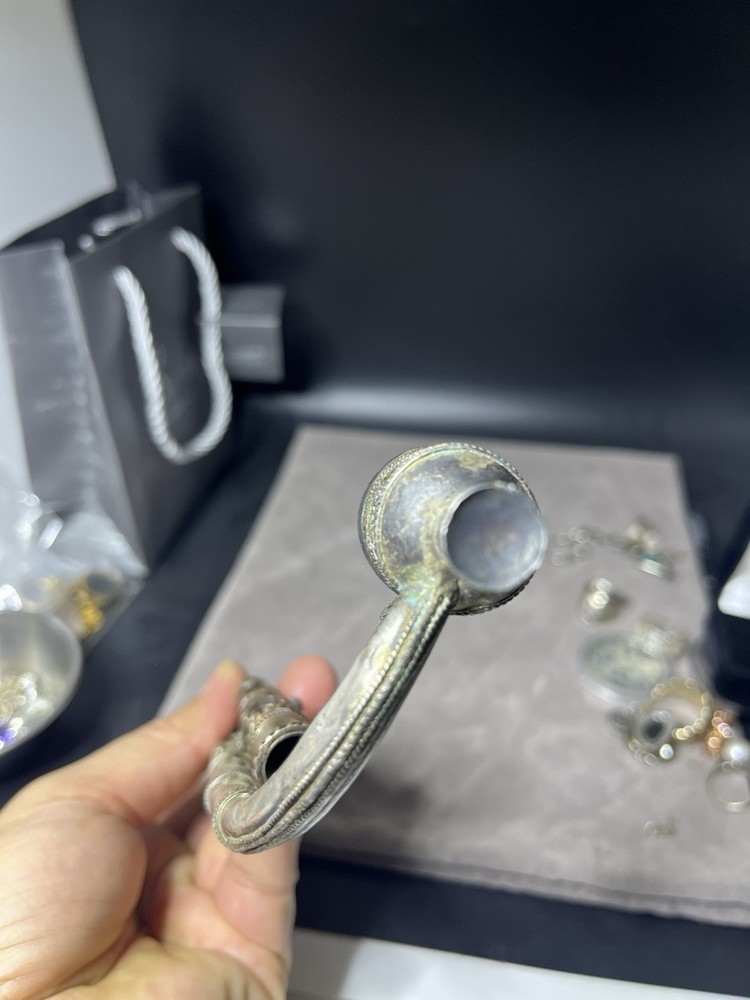 Antique Flegree Silver Pipe 1900s