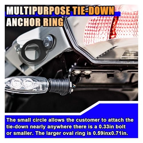Multi-Purpose Tie-Down Anchors Hooks- Stainless Steel Tie Down Strap Rings 4PCS