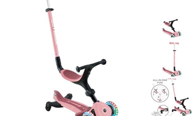 Go Up Active Lights 360° Scooter Pastel Pink