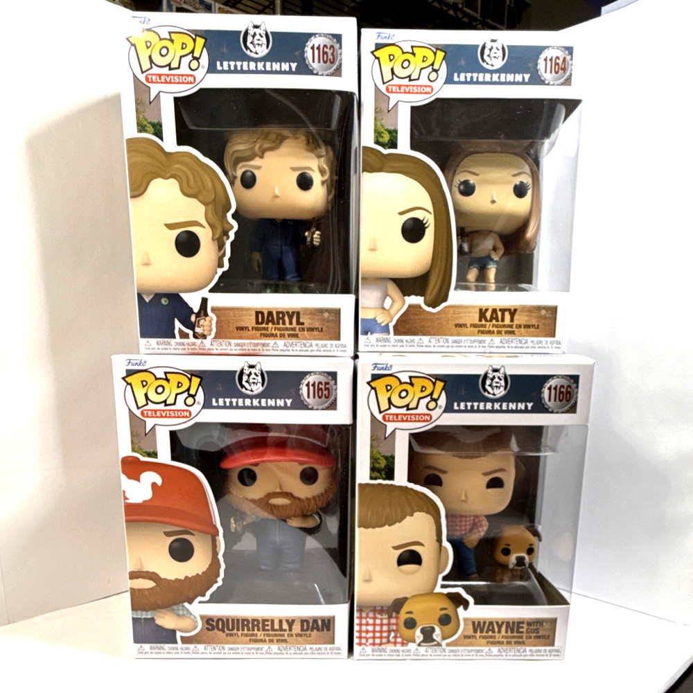 Funko Pop! Letterkenny Full Set Daryl Katy Squirrelly Dan Wayne