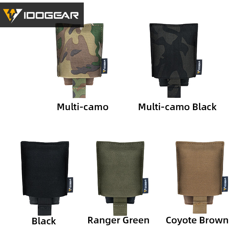 IDOGEAR Tactical Consealed Foldable Dump Pouch MOLLE Drop Pouch Mag Recycling
