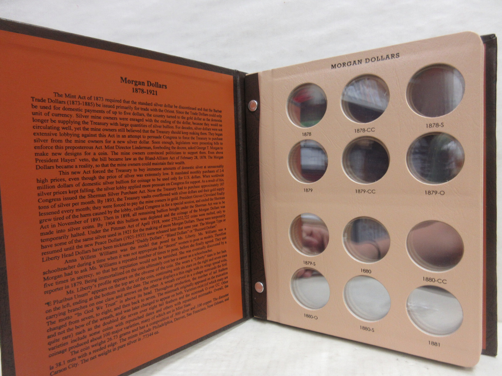 2 NEW Dansco Coin Albums #7178 & 7179 Morgan Dollars Complete Set 1878-1921