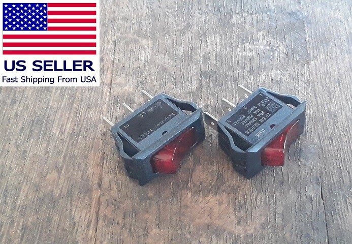 (2) Heater Toggle Switch for Twin Star Fireplaces #(23EF010GRA), (33EF005GRA)
