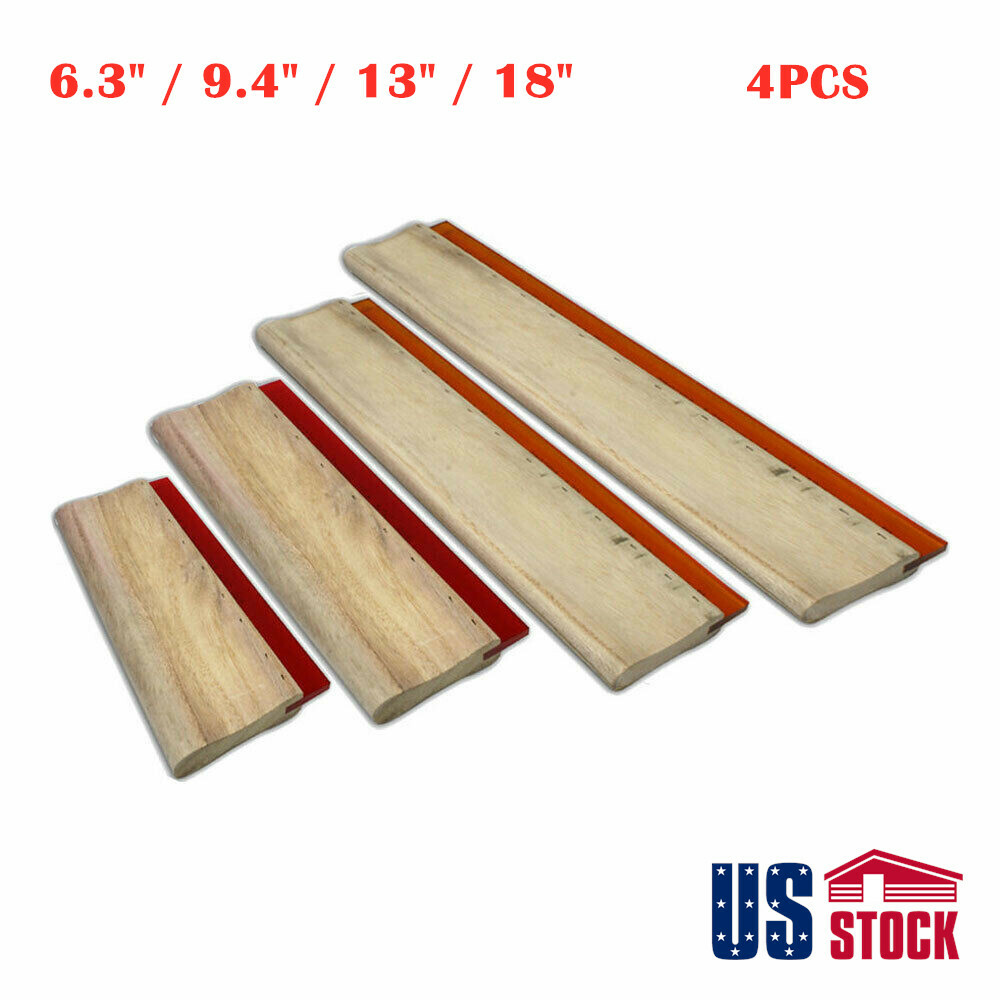 4pcs Screen Printing Squeegee Ink Scraper Scratch Board 75 Durometer-USA