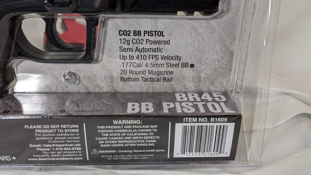 BR 45 BB Pistol Bear River rare new practice