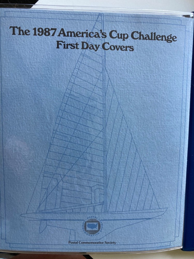 1987 America's Cup Challenge FDC First Day Covers Postal Stamp Panel - Nice!