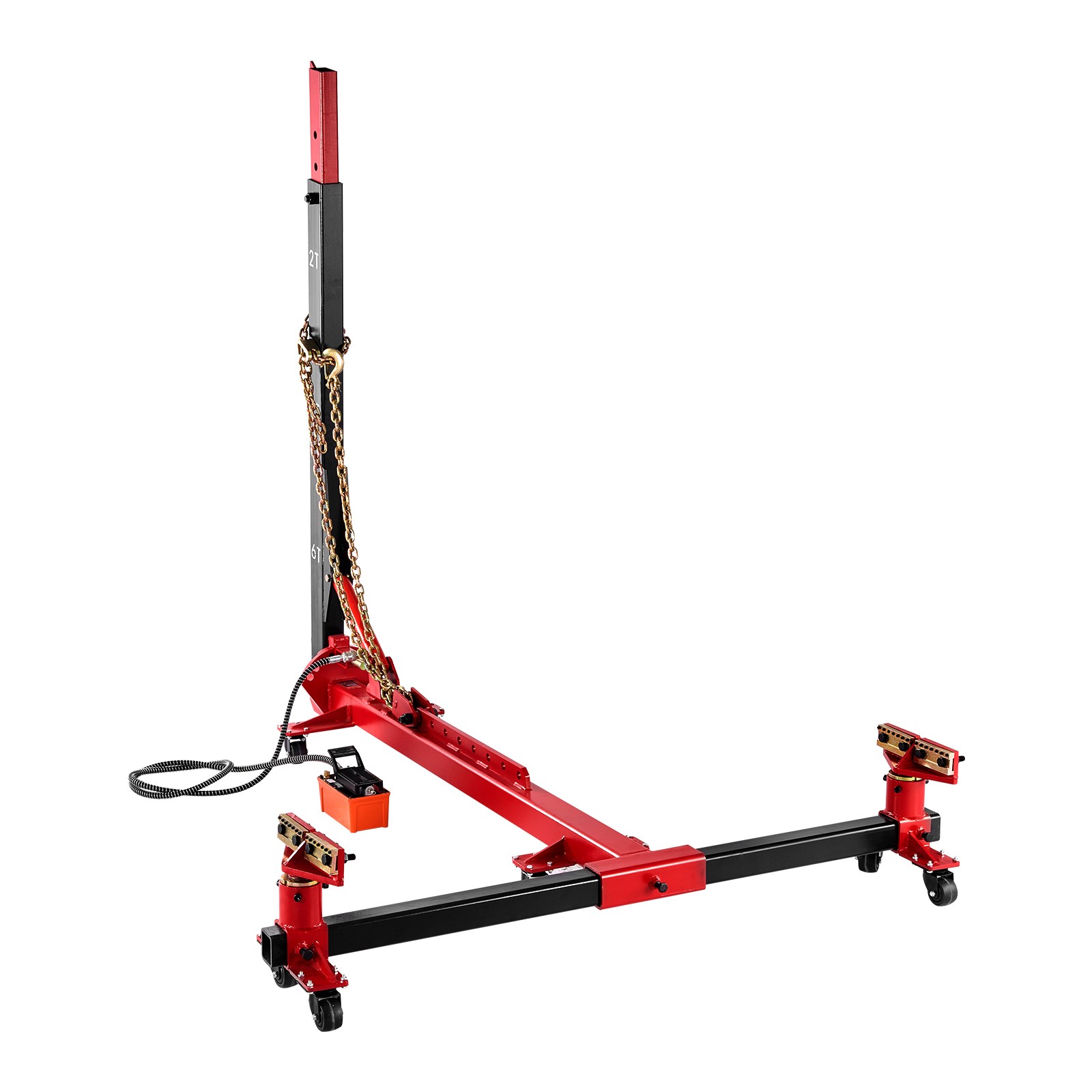 Auto Body Frame Puller Straightener 6T Car Frame Machine 6000PSI Foot Pump