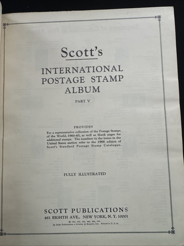 Scott International Blue Stamp Album 1960-1965 Part 5 V - Some Stamps
