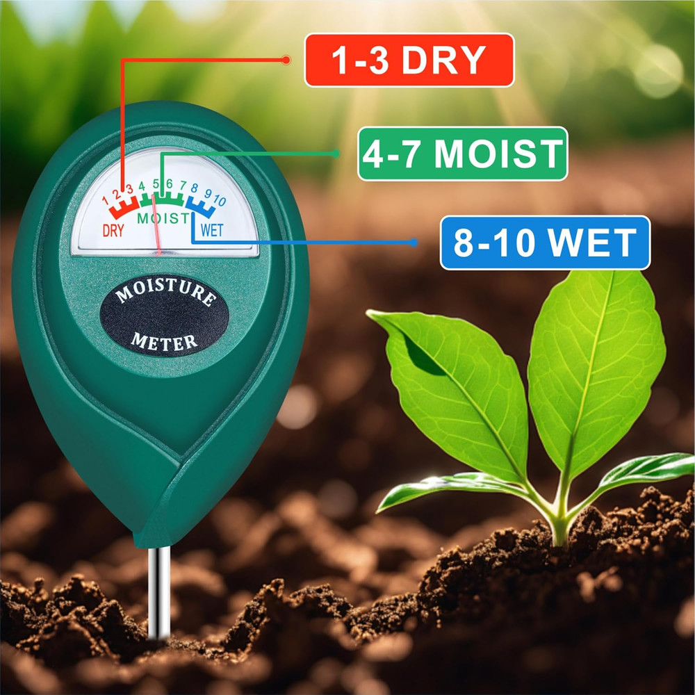 Soil Moisture Meter Sensor, Long Probe for Plants, 2 Pack