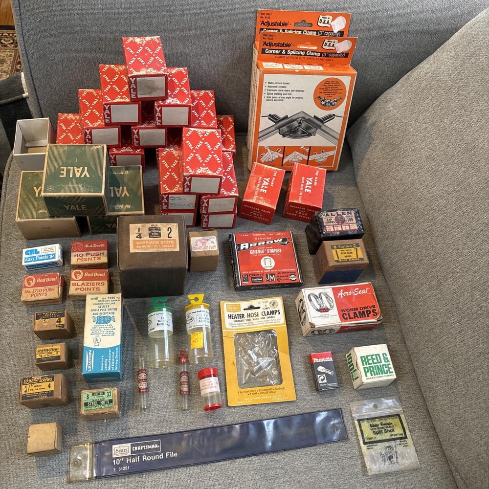 Vintage Yale, Red Devil, So-Hard, Sears & other Boxes - All EMPTY BOXES