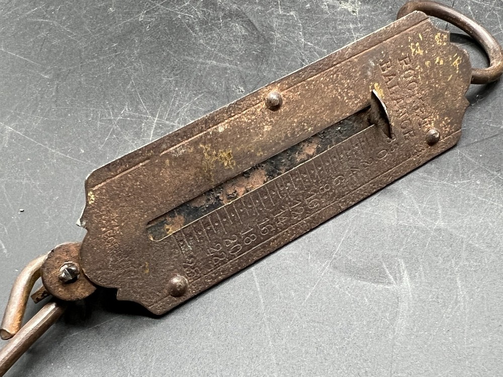 ANTIQUE 25lbs POCKET SPRING BALANCE SCALE