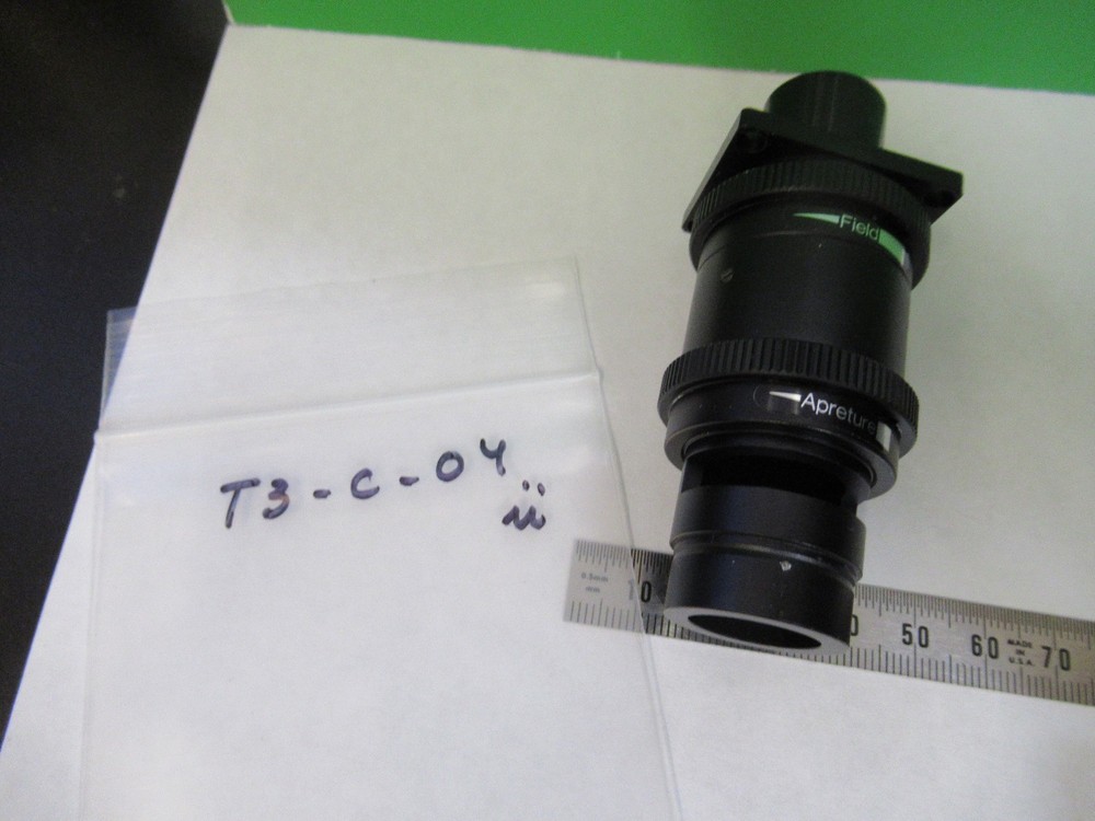DOUBLE OPTICAL IRIS DIAPHRAGM OPTICS MICROSCOPE PART as pictured T3-C-04