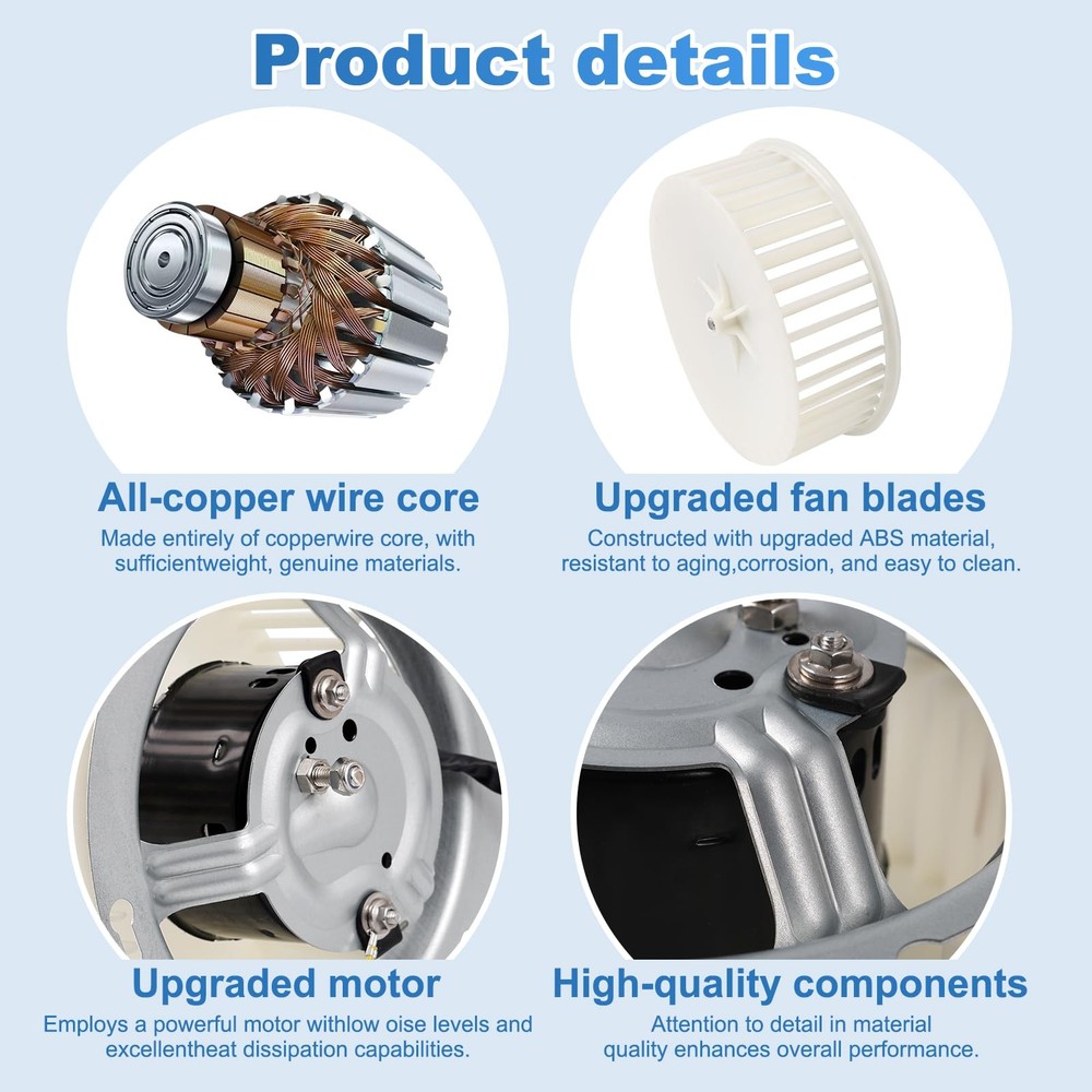 2025 Upgraded 8832N 8832NA A Unit Blower Motor Compatible with Nutone Replace...