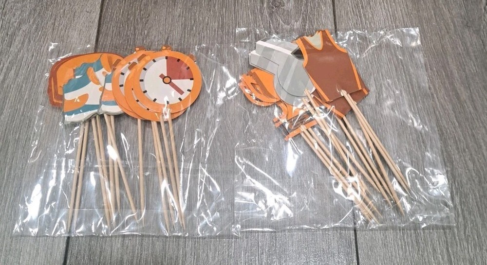 24 Piece Basketball Cupcake Picks