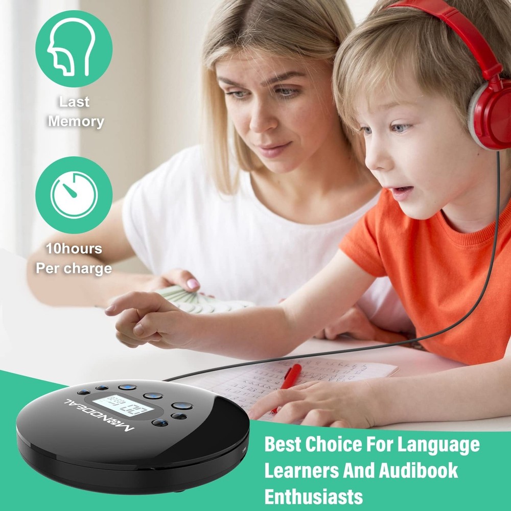 MONODEAL CD Player Portable, Portable CD Player with FM Transmitter, Recharge...