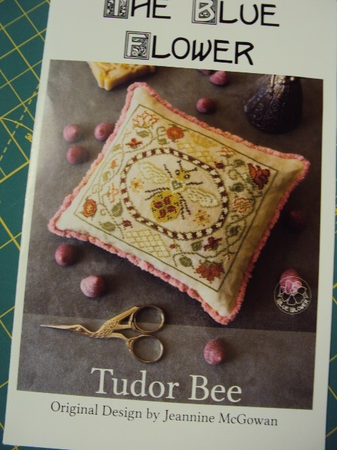 The Blue Flower TUDOR Bee Cross Stitch Pattern
