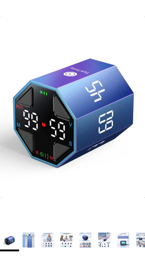 TickTime Pomodoro Timer Cube, Custom Pomodoro - Pause & Resume-Adjustable Sound