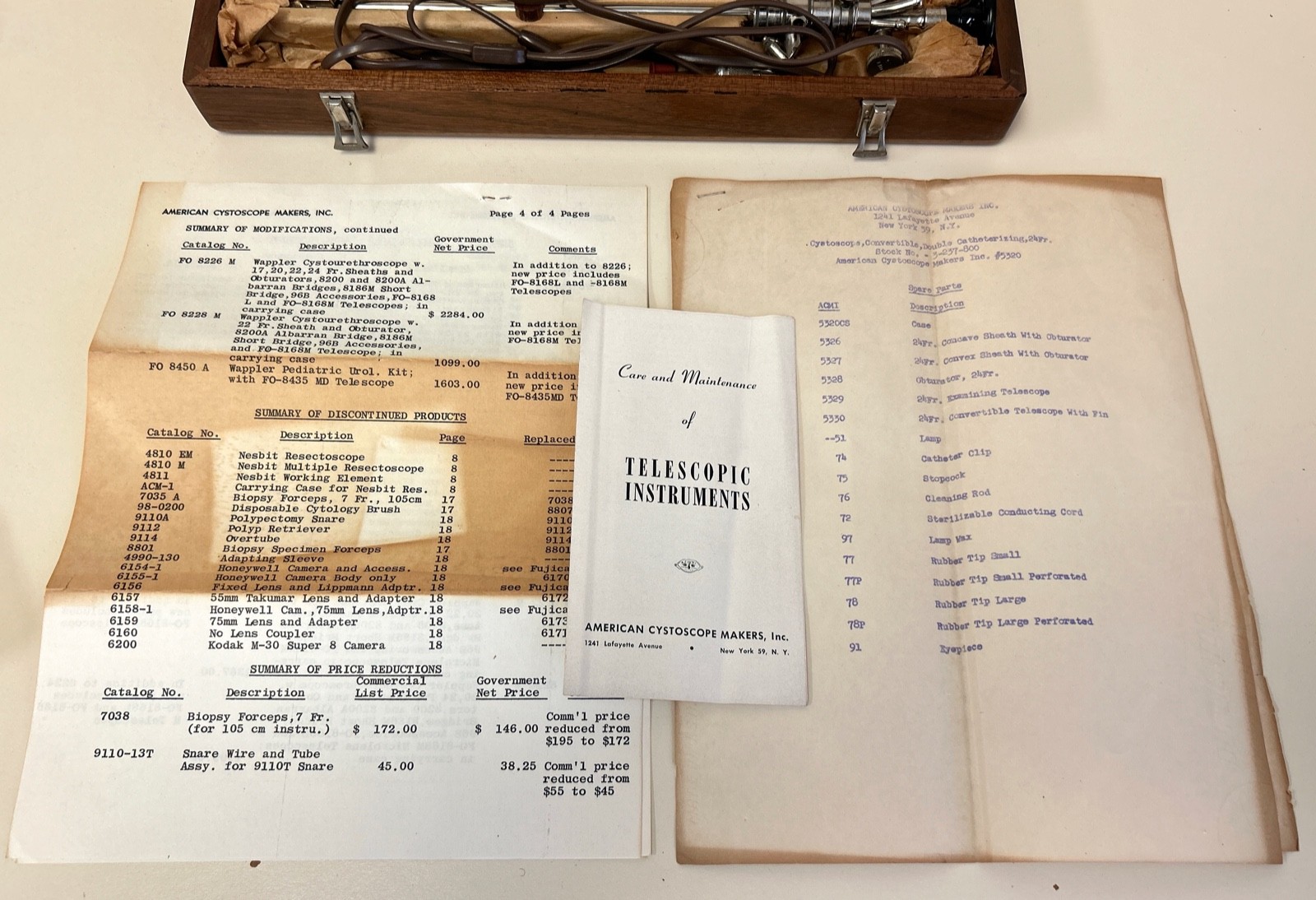 Vintage ACMI American Cytoscope Set - Military Medical Surplus