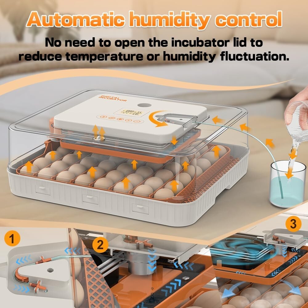 New Incubator Egg Automatic 56 Egg Turning Egg Hatching Temp & Humidity Control