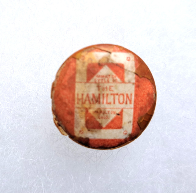 HAMILTON CYCLE CO pinback Hamilton Ohio bicycles button circa 1900-1920