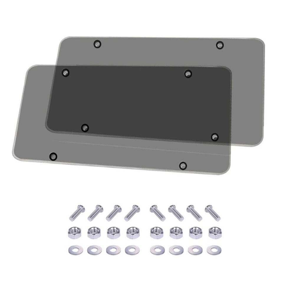 2pcs Shatterproof Licence Plate Frame Cover Universal Licence Plate Protector