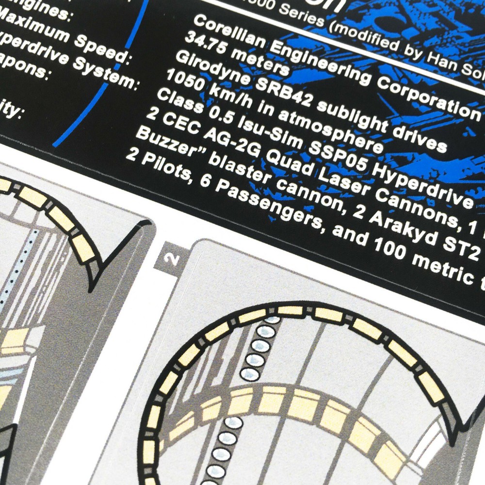 Replacement sticker for set 75192 Precut sticker