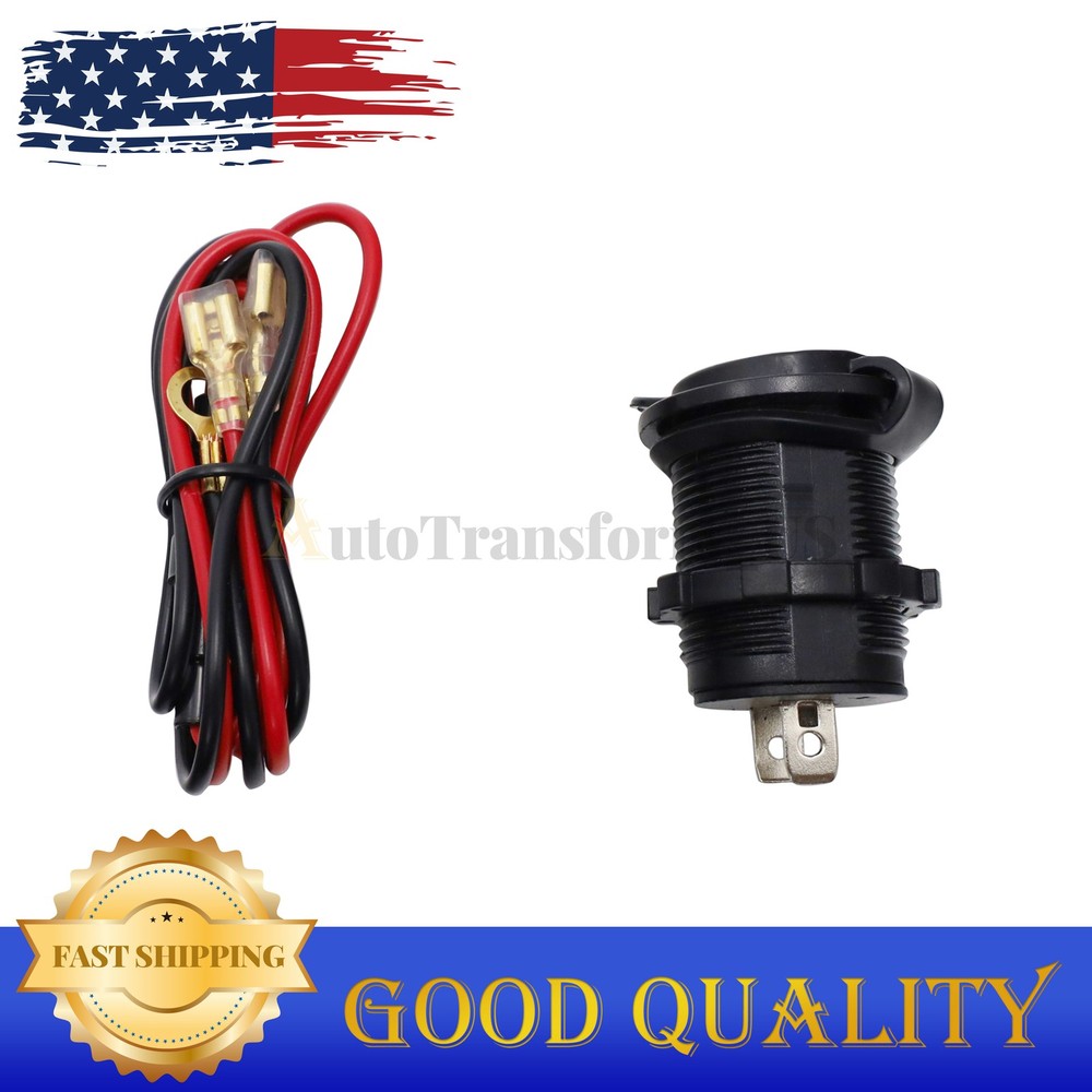 Cigarette Lighter Socket Power Outlet Socket Receptacle ATV Car Motorcycle 12V
