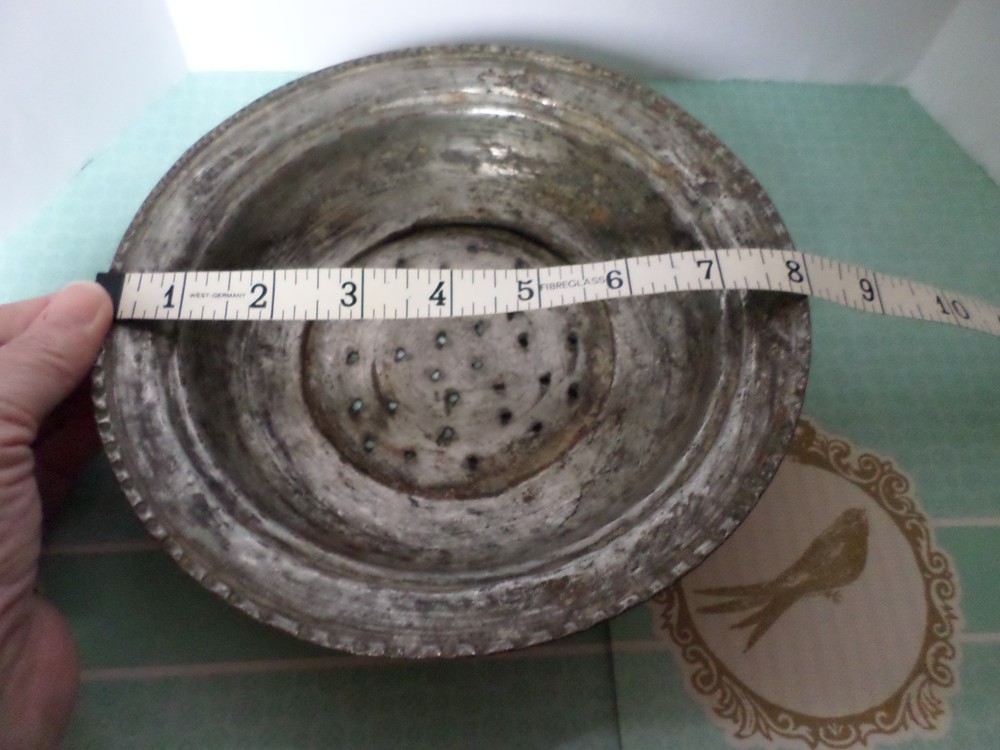 Set of 3 Strainers Colander Copper Wall Hanging with Loop Very Rustic