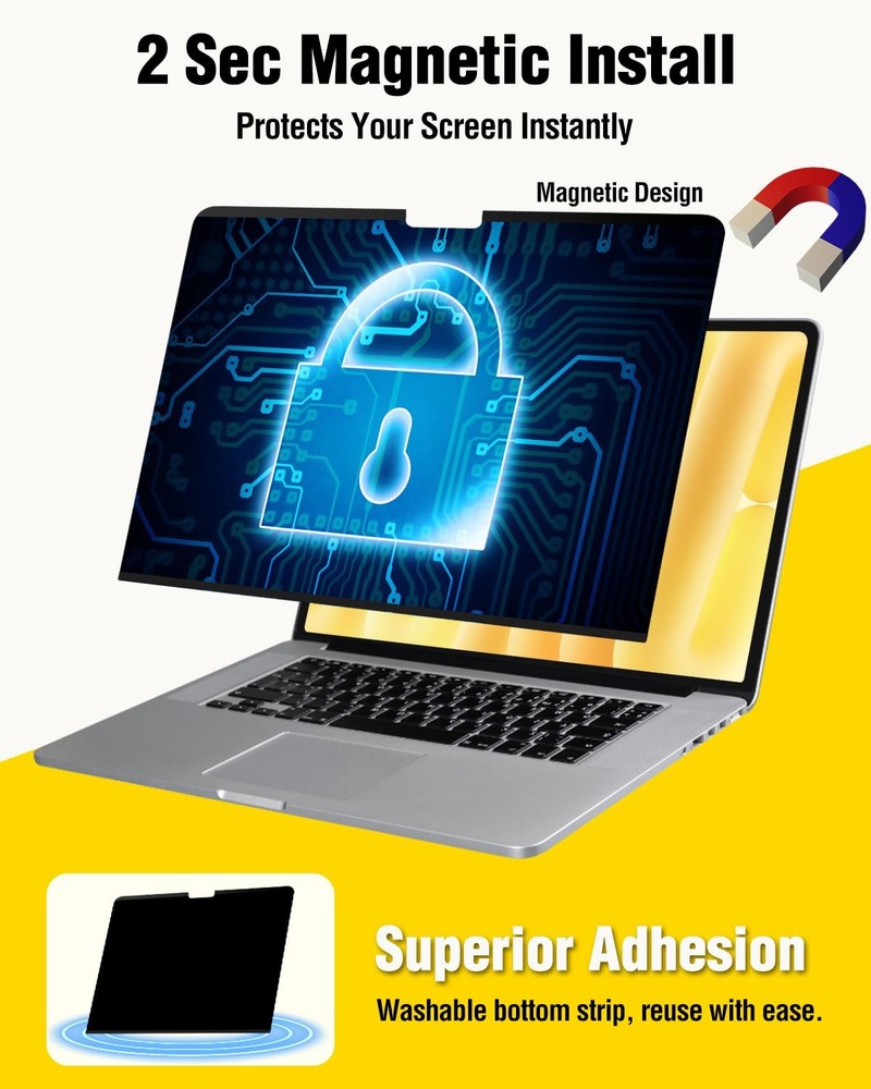 F FORITO Magnetic Privacy Screen Protector Compatible with MacBook Pro 16 inc...