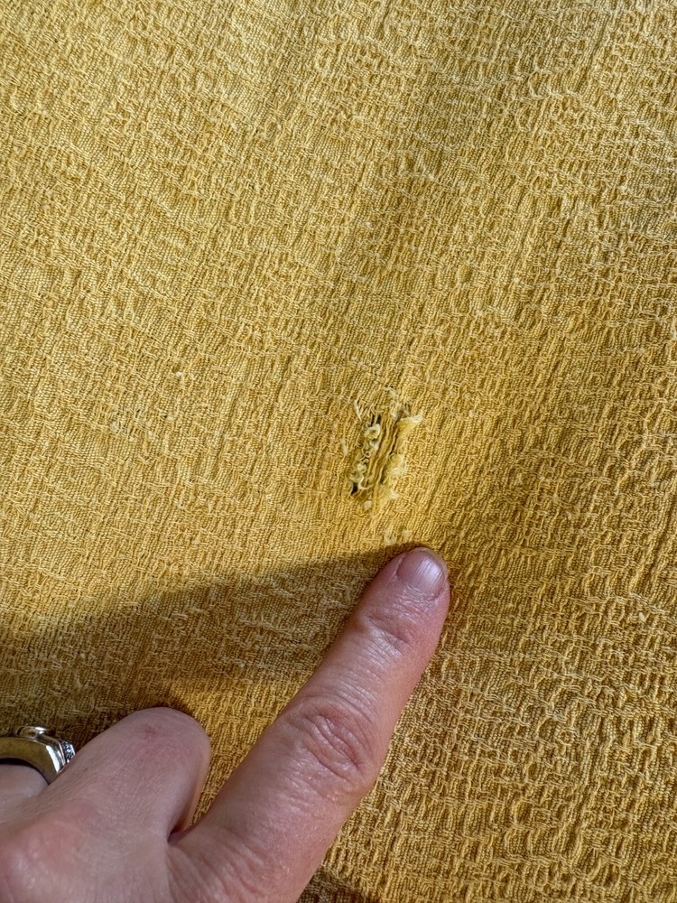 Vintage Chenille Bedspread Yellow