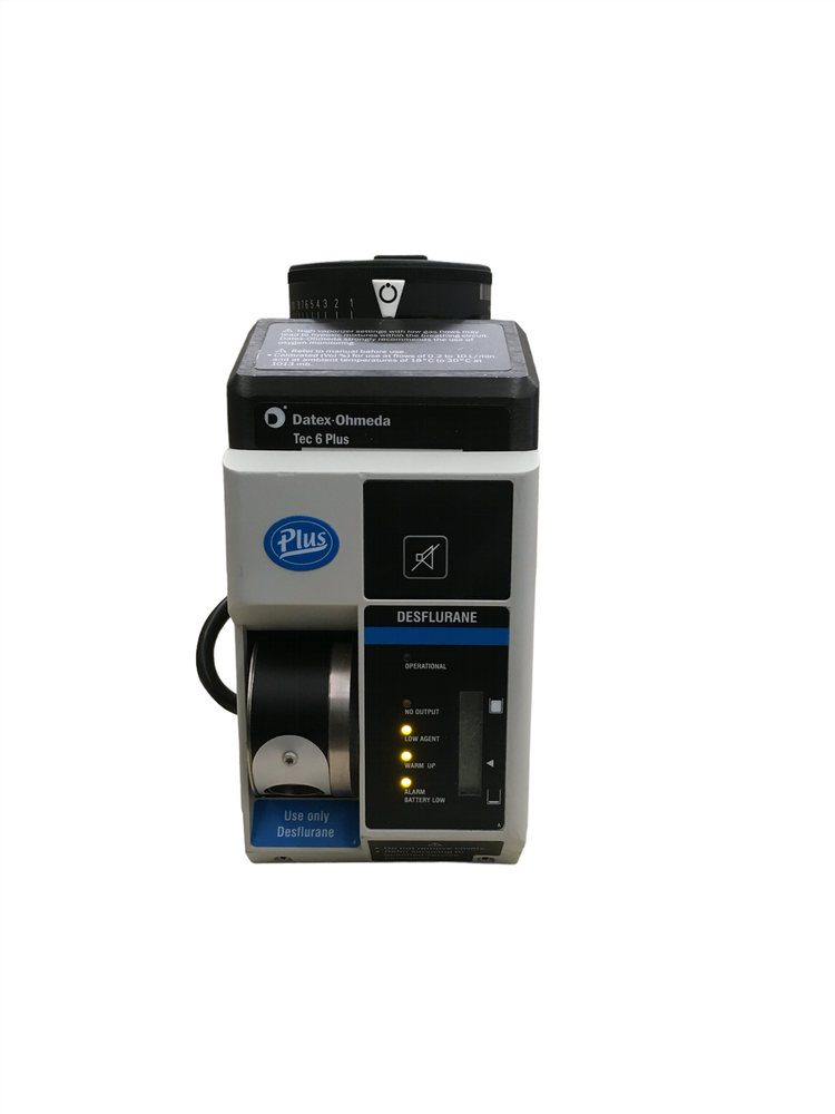 Datex Ohmeda Tec 6 Plus Desflurane Anesthesia Vaporizer powers on