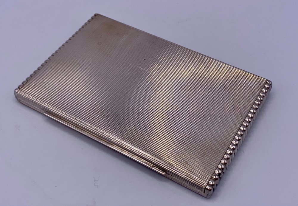 ANTIQUE 121 Gr. STERLING SILVER MASSIVE CIGARETTE CASE