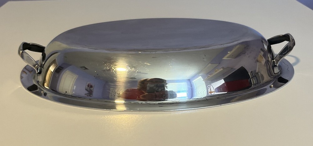 Vintage Lid for Covered Silverplate Serving Dish or use as Handled Bowl 10.25"L