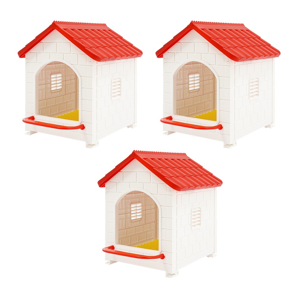 3 PCS Chicken Nesting Boxes Nesting Box with Nesting Pad for Laying Eggs Red