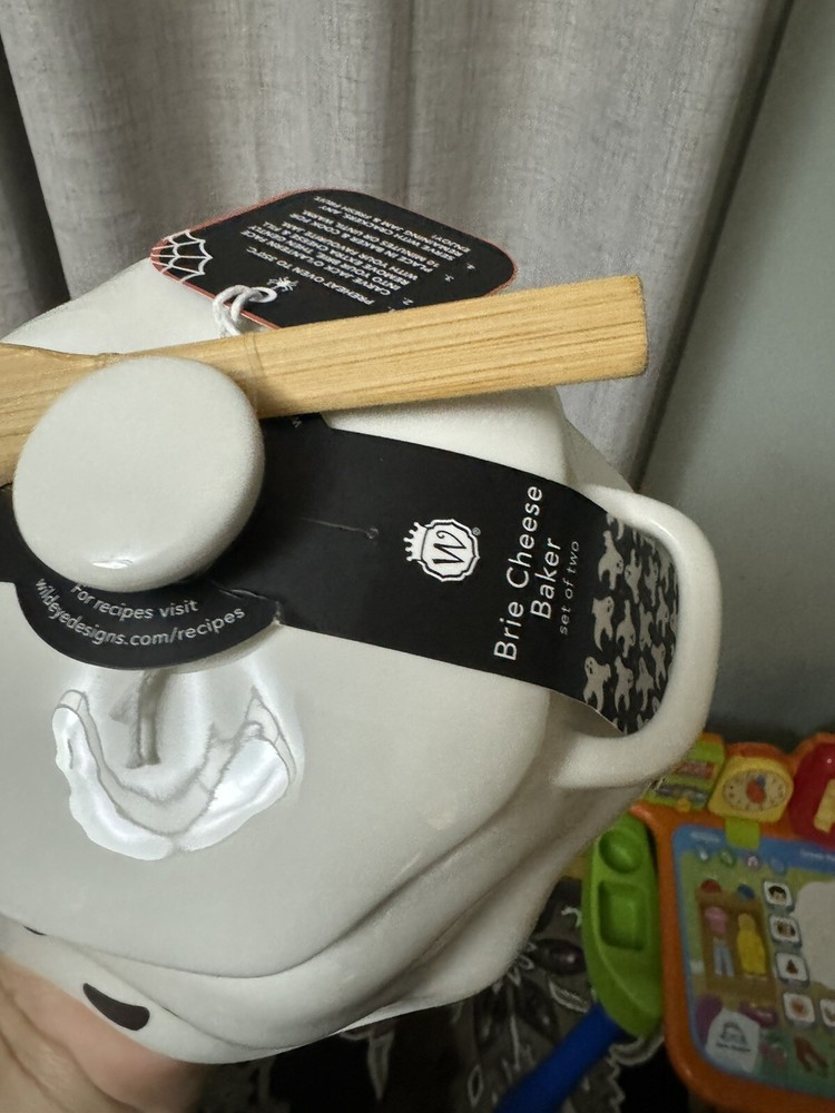 brie cheese baker ghost Squatty Ghost Kitchen Decor Wood Spoon 7”