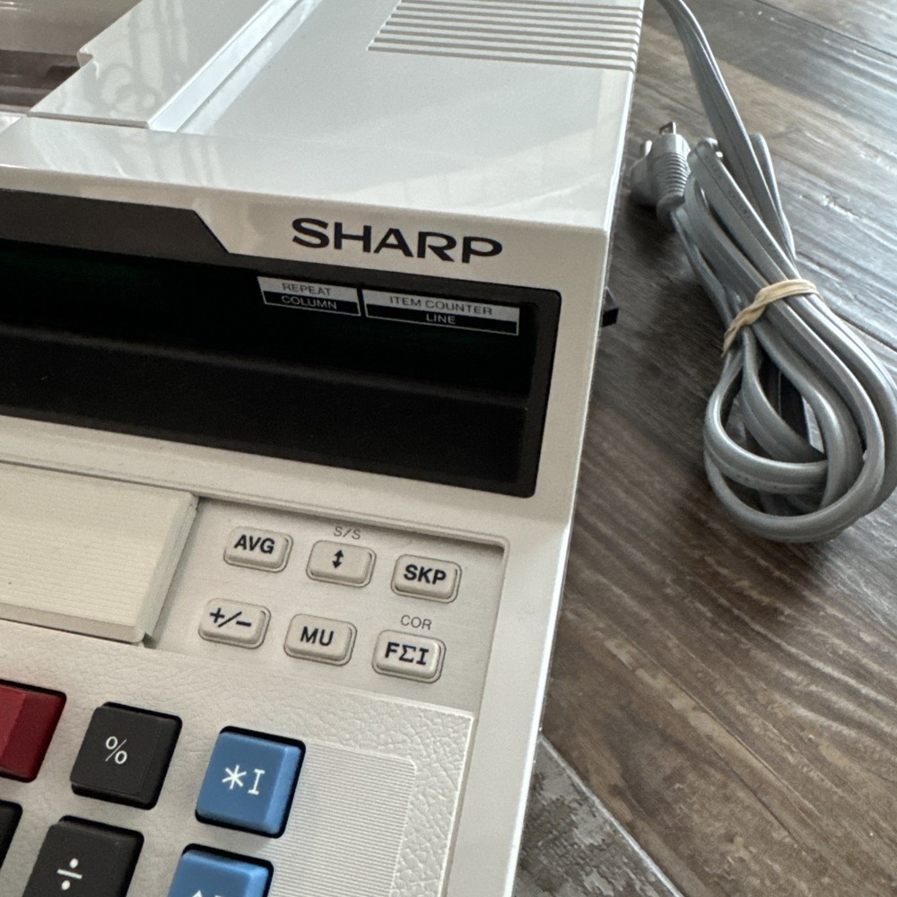 Sharp Compet CS-2182 Print Display Calculator 1979 HARD CASE, KEYS,