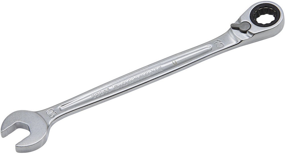 SIDCHROME SCMT22274 19mm PRO SERIES GEARED RING & OPEN END METRIC SPANNER