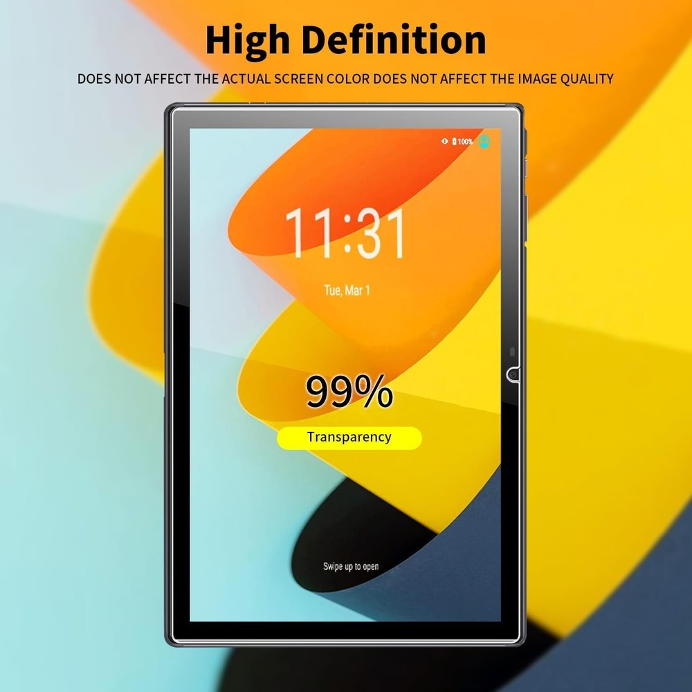 (2Pack) Apolosign EM101A 10.1" Android 13 Tablet Screen Protector Tempered Glass
