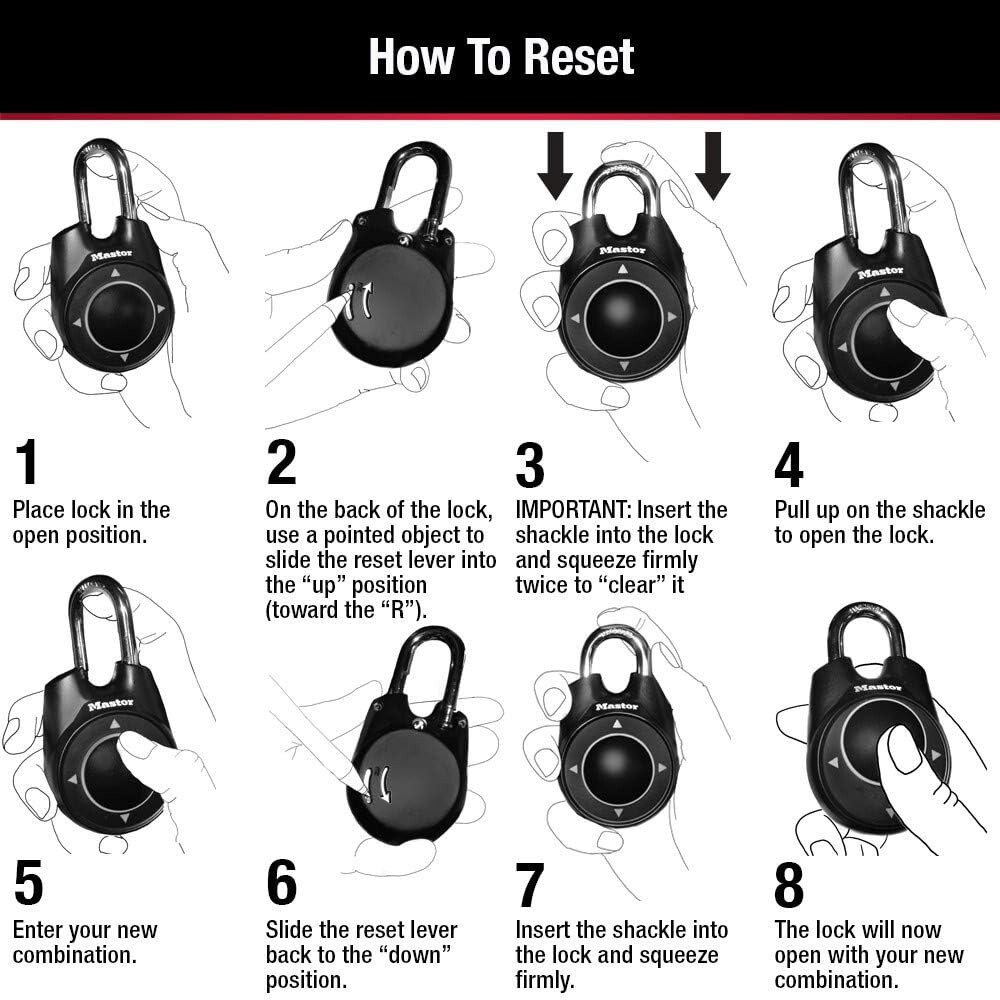 Master Lock Speed Dial Resettable Combination 1500iD Directional Movement
