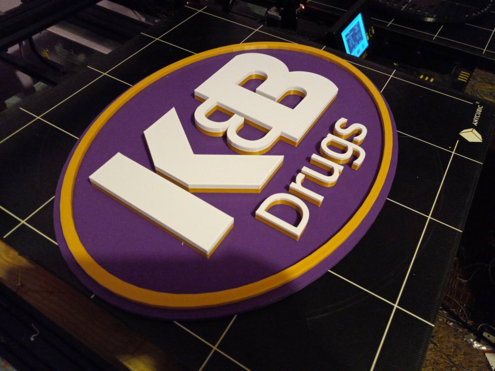 Vintage K&B Drugs Logo Sign,3D printed. 12" O.D. 3D Graphics reproduction logo