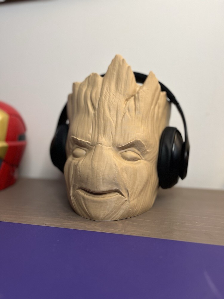 3D Printed Groot Headphone Stand, Gamer Headset Stand, Marvel Groot Replica Prop
