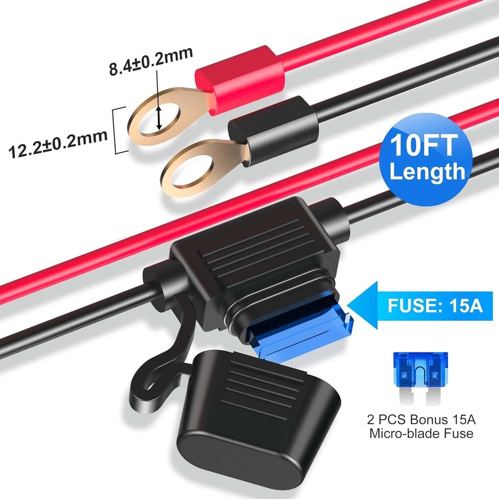 12V Cigarette Lighter Socket Splitter, 200W Triple-Port Car Adapter