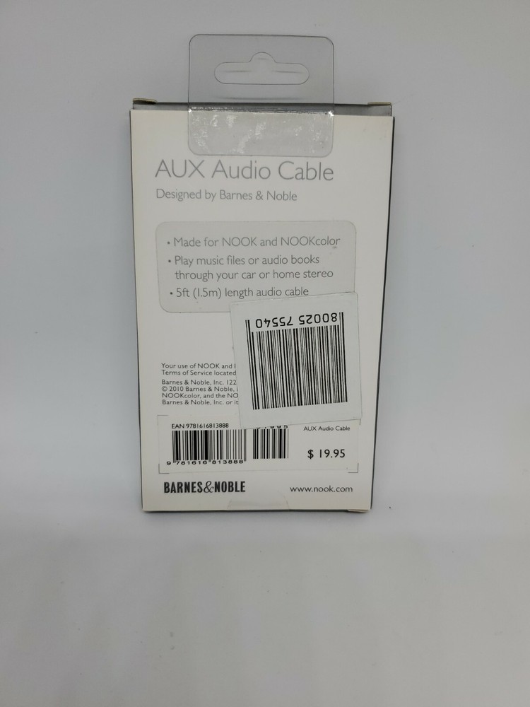Nook Color Aux Audio Cable