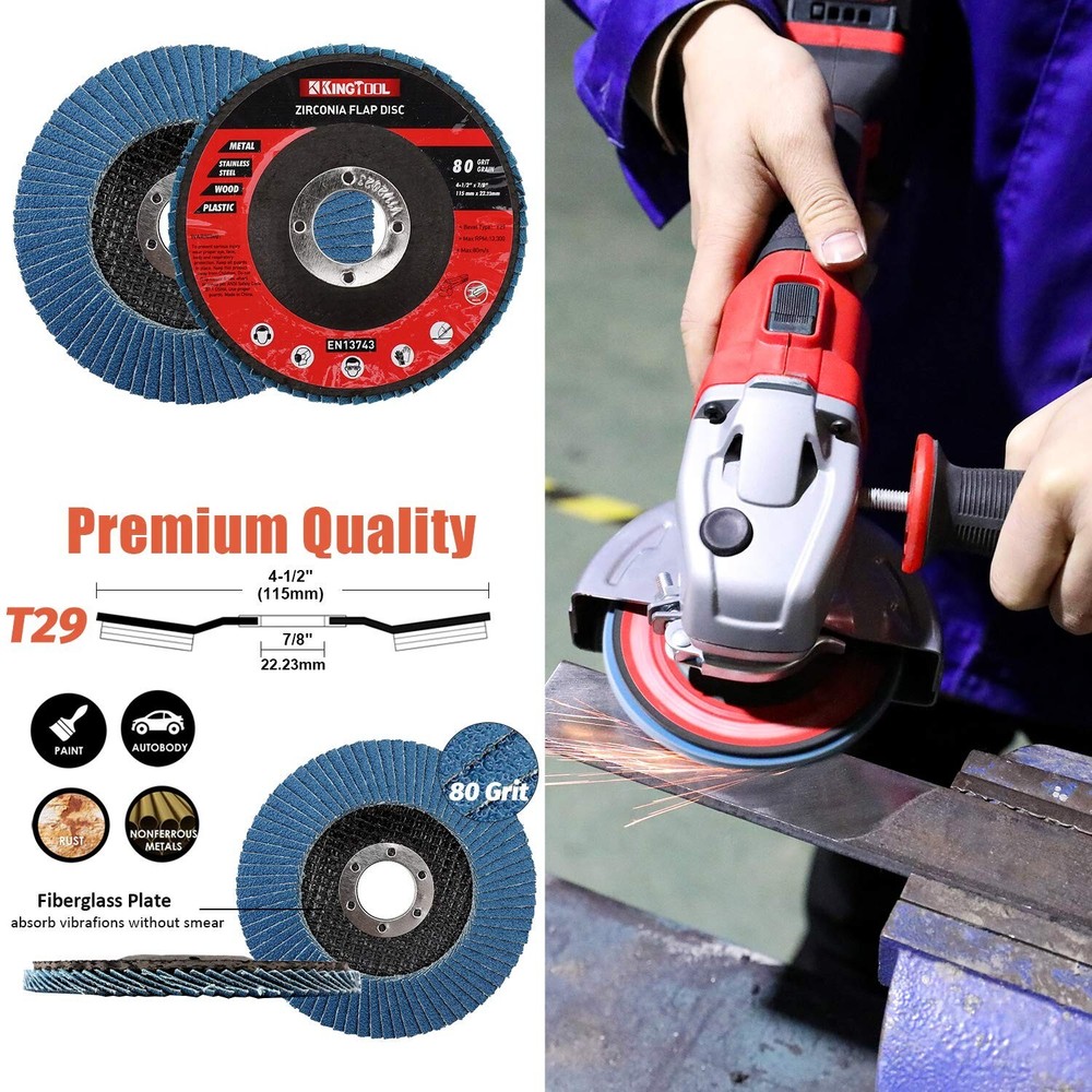 KingTool 27pcs Angle Grinder Wheel Set, Grinder Disc Set Includes 20pcs Cutti...
