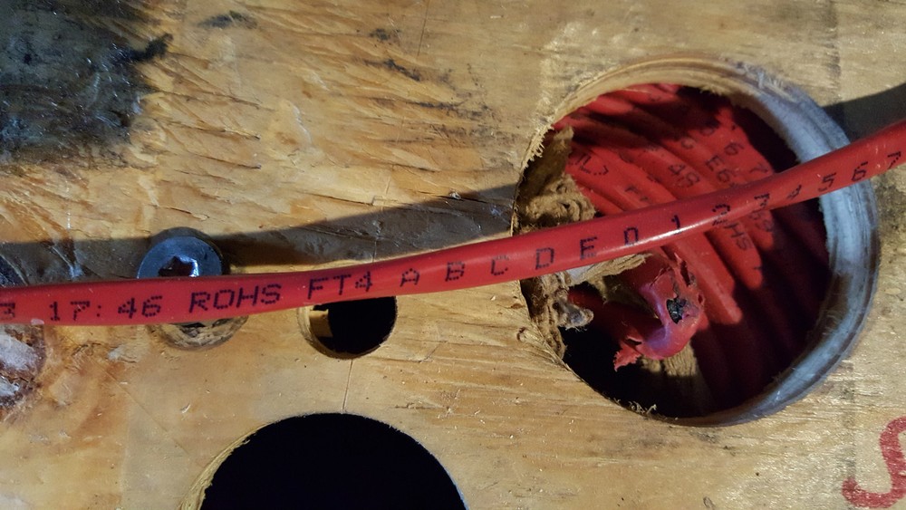 CSC 250010 12/2C 12awg Solid Bare Riser Fire Alarm/Audio/Comm Cable Red /50ft