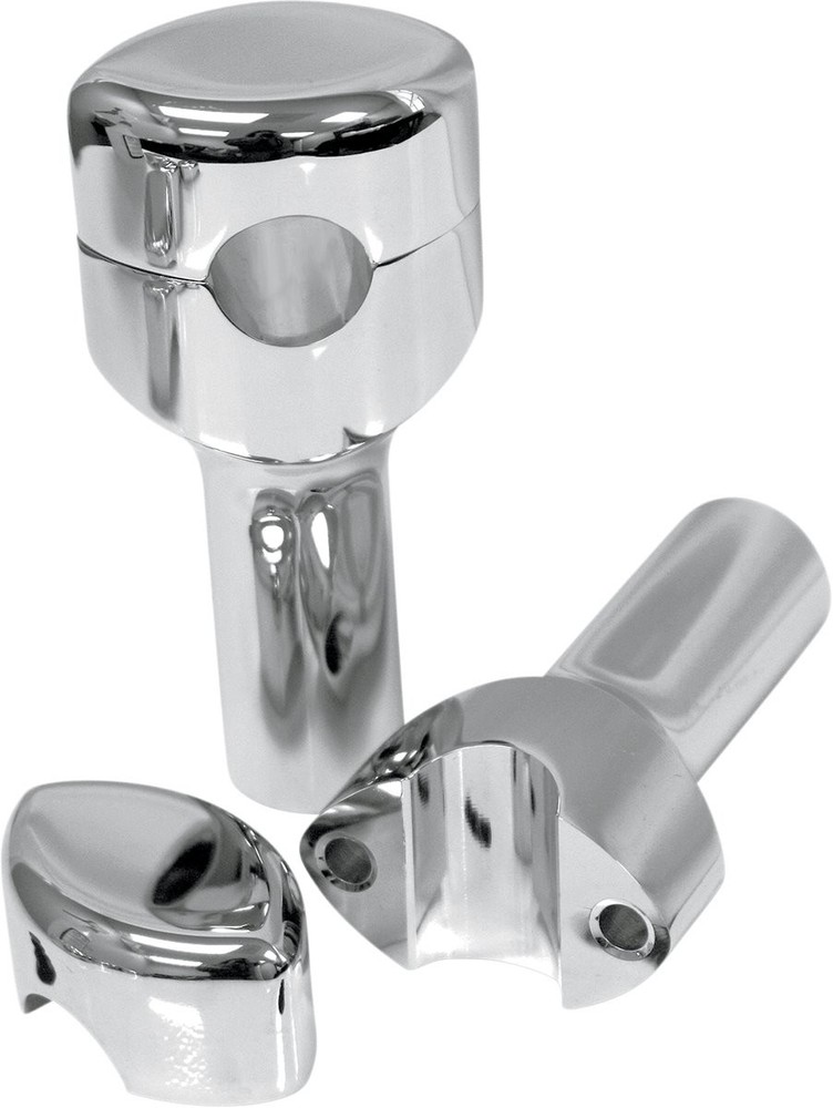 LA Choppers 4" Chrome Hefty Smooth Risers for 1.25" Handlebars (LA-7406-04)