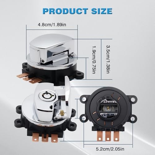 Ignition Switch Lock with 2*Keys Compatible with Harley-Davidson Road King